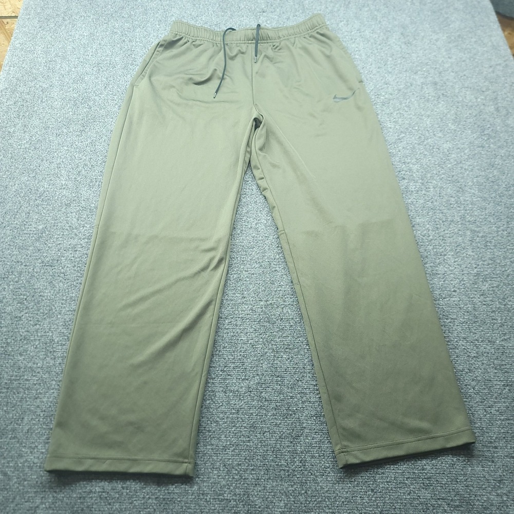 Nike Dri-FIT Mens XXL Olive Green Training Pants 927388-325 Straight Leg Pants